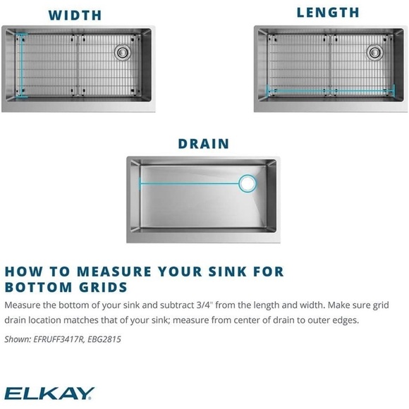 Elkay Stainless Steel Bottom Grid for Kitchen Sink NEW - Picture 3 of 5